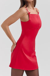 Dainty Square Neck A Line Mini Dress | Dress In Beauty